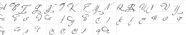 Ministry Script Swash HFF Regular  glyph index