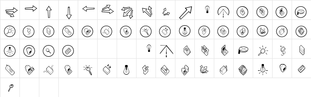 Multimedia Bitz  glyph index