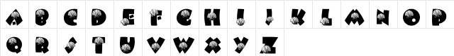 LMS She-Shells Regular  glyph index