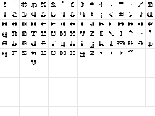 kimidori mugcup Regular  glyph index