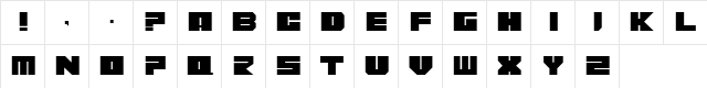 Doxiva Regular  glyph index