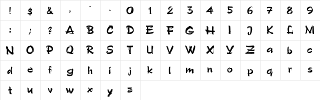 Polo-SemiScript Regular  glyph index