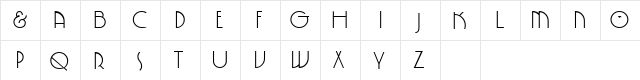 SpringGarden Regular  glyph index