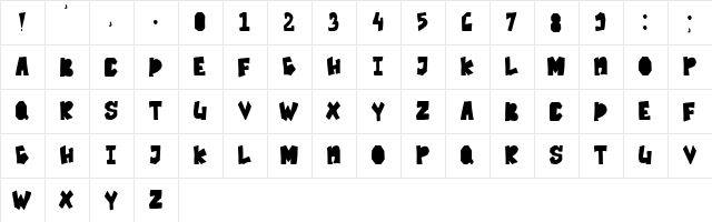 SHIPPUDEN Regular  glyph index