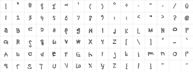 CK Bedrock Regular  glyph index
