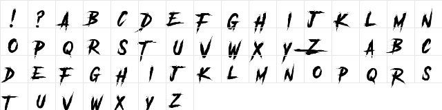 Another Danger - Demo Regular  glyph index