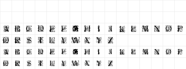 Elzevier Regular  glyph index