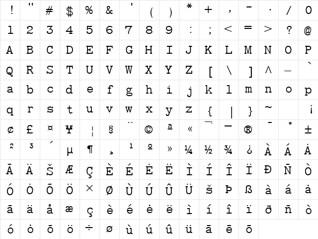 Chey 1 SILManuscriptL Regular  glyph index
