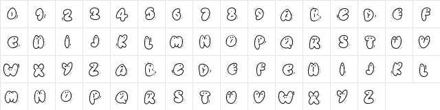 Animaletters Medium  glyph index
