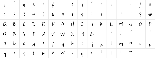 S Uneven Regular  glyph index