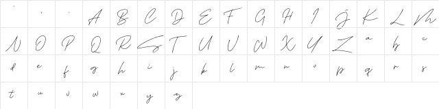 Tropical Summer Signature Regular  glyph index