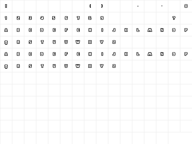 Baby Eskimo Kisses Bold Bold  glyph index