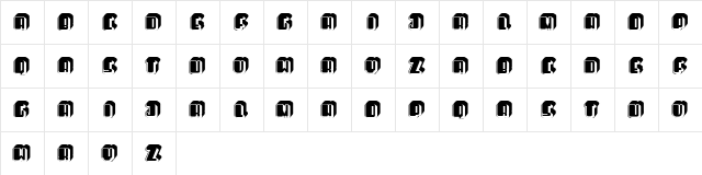 Officer Filled Regular  glyph index