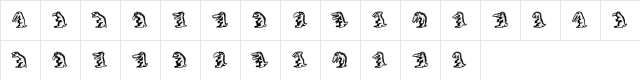 Being Regular  glyph index