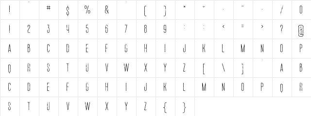 Ruas Medium Grunge Medium Grunge  glyph index