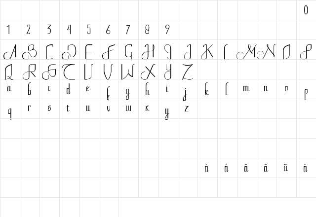 Fhoota Mhorgana Regular  glyph index