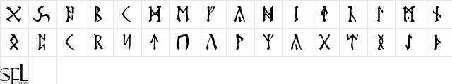 Futhark Regular  glyph index