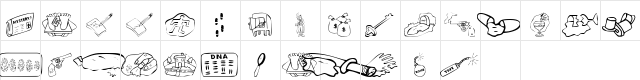 KR Take The Mystery Train Regular  glyph index