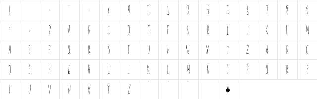 Mrs. Strange Normal  glyph index