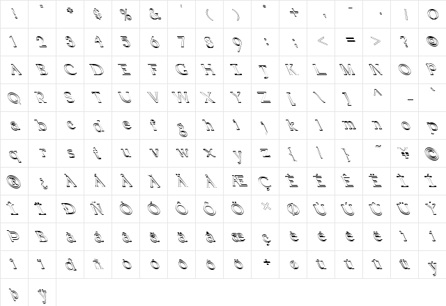 FZ ROMAN 18 HOLLOW LEFTY Normal  glyph index