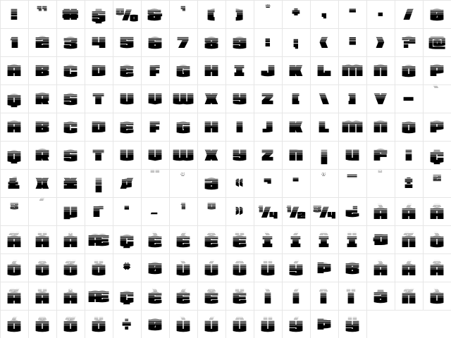 Team Galaxy Halftone Regular  glyph index