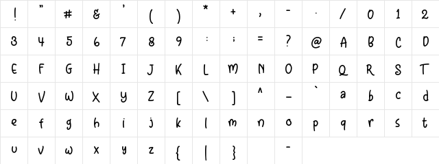 Little Clusters Reg Demo Regular  glyph index