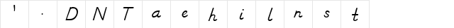 Italic Sample Regular  glyph index