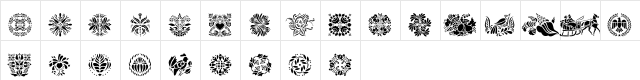 Folk Art Regular  glyph index
