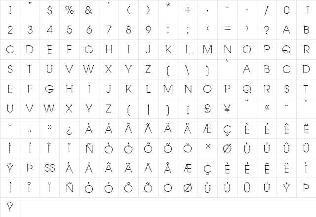 LTSchachtelhalm Medium  glyph index