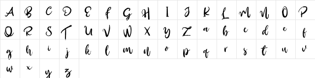 Outistyle Free Personal Use Regular  glyph index