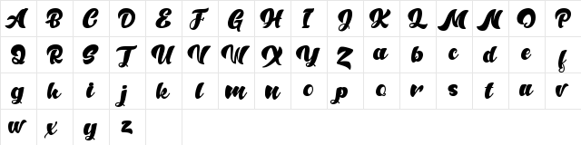 Anthem of Narasi Regular  glyph index