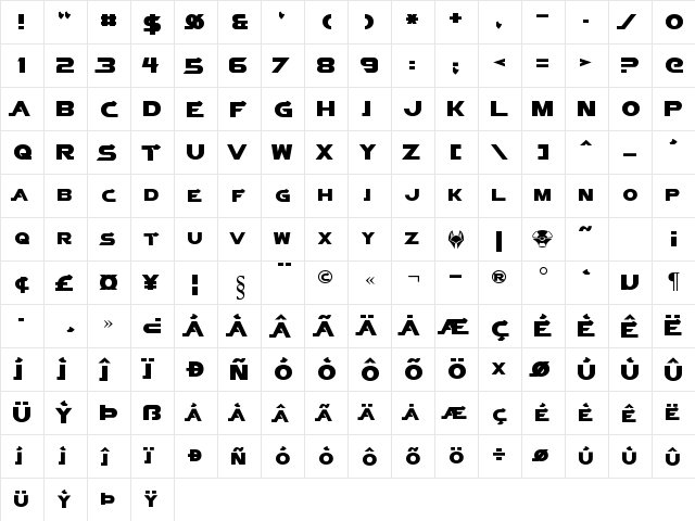 Vector Sigma Regular  glyph index