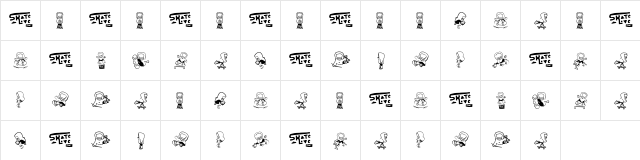 SkateLove Boy  glyph index