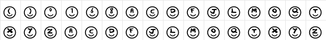 Smiley Faces Smiley Faces  glyph index