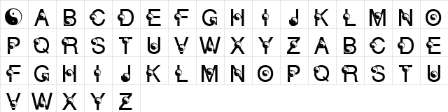 LMS Ying & Yang Regular  glyph index