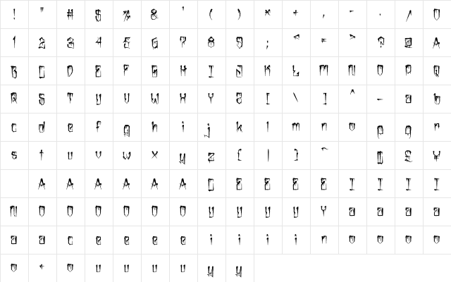MarkerNo3HUN Drip  glyph index