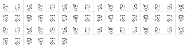 JLR White Meat Regular  glyph index