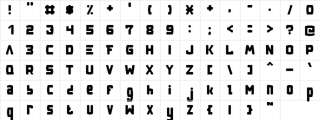 Tandon Regular  glyph index