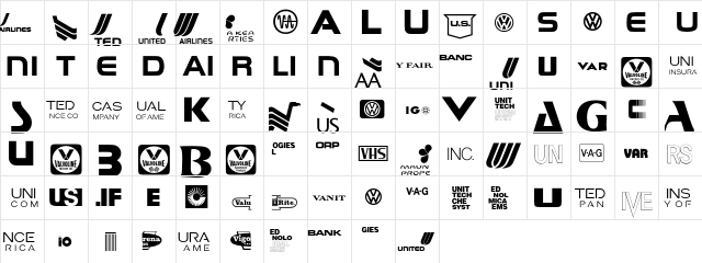 LogosCompany P19  glyph index