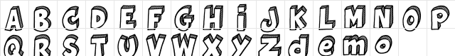 Jackpot Demo Regular  glyph index