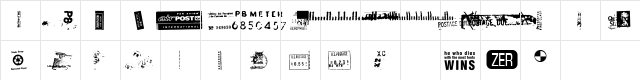 Dead Letter Office Seventeen  glyph index