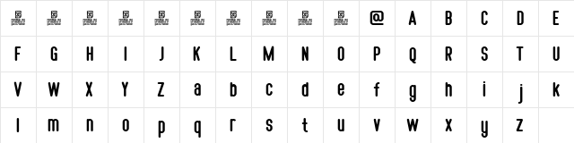 Somber Sans Demo Regular  glyph index