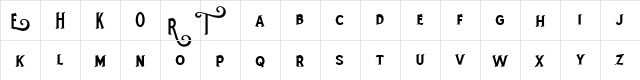 ROTHE DEMO Regular  glyph index