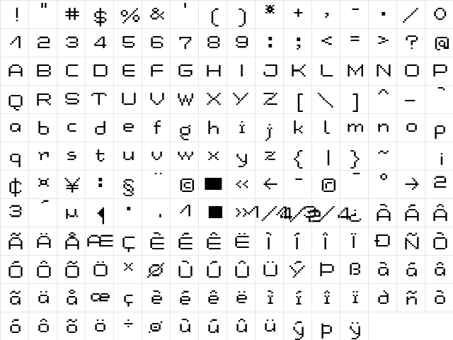 LomoCopy LT Std Regular Regular  glyph index