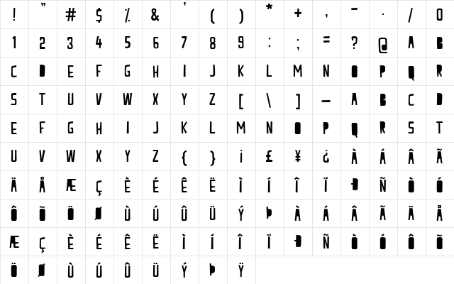 Peach Milk Regular  glyph index