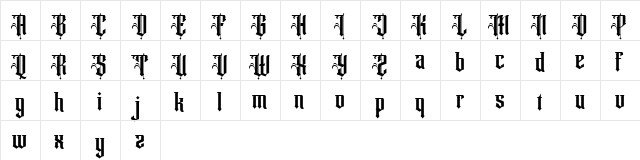 Winchester Free Regular  glyph index