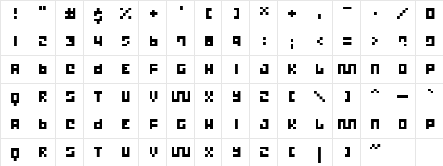 Trick Regular  glyph index