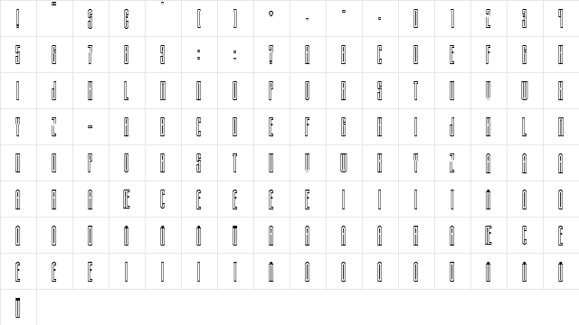Building State Empire Hollow Regular  glyph index