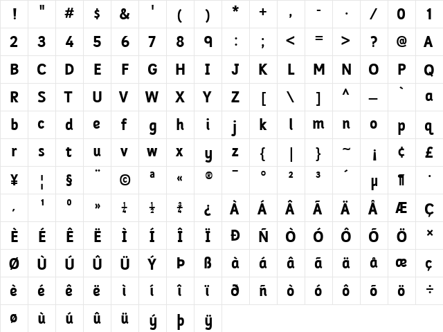 Folder Bold  glyph index