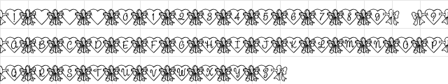 RMBowhrt Regular  glyph index